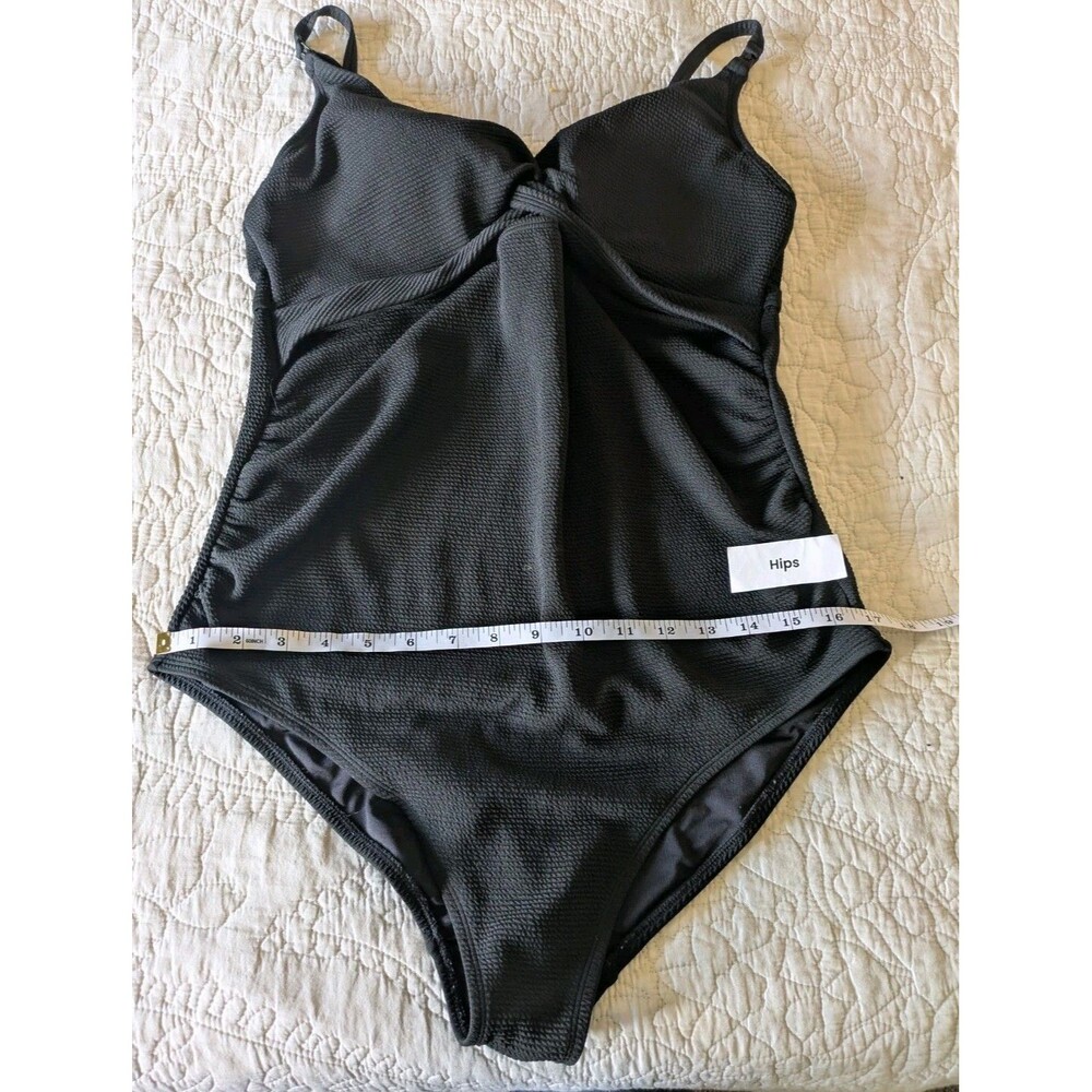 Old Navy Maternity SZ L Black Classic One-Piece Twist Front Nursing Swimsuit EUC - Picture 8 of 15